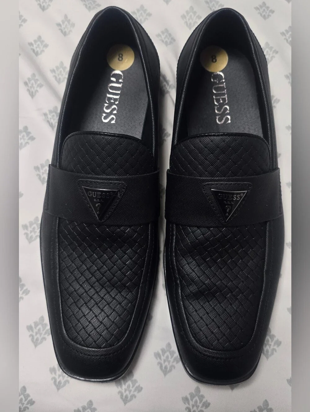 GUESS Black Dress Loafers Men's US 8 Slip-On Formal Shoes